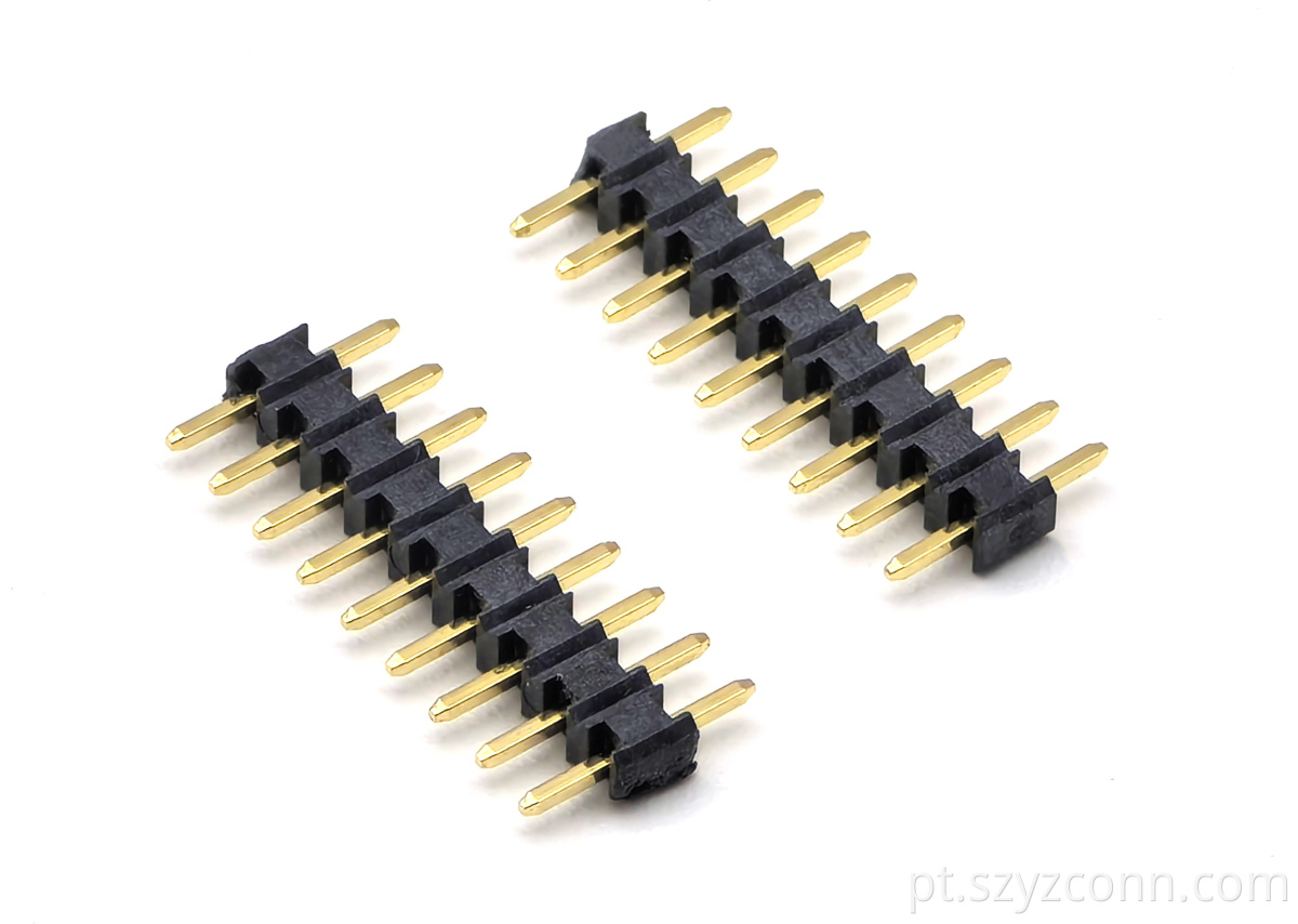 Conector de cabeçalho de pino de passo de 2,0 mm única fileira reta SQ0,5mm H2,5mm 1*9P 2.0mm Pitch Pin Header Connector Single Row Straight SQ0.5mm H2.5mm 1*9P